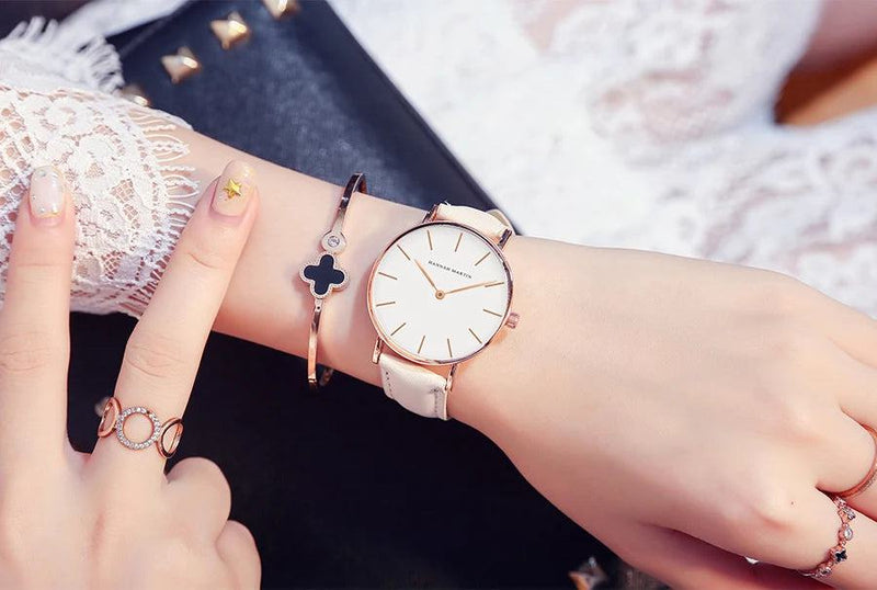 Classic Rose Red Dark Blue Nylon Strap Japan Quartz Movement Fashion Casual Wrist Watch Fabric thin Canvas Wristwatch For Women - PST PS Tradings