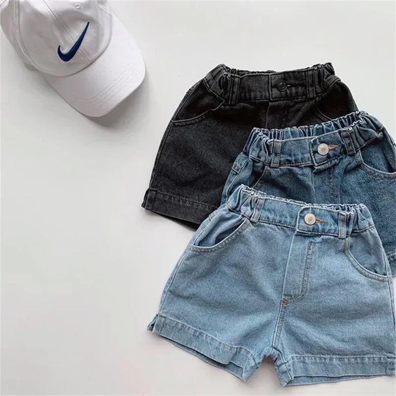 Clearance 80cm 2278C Children Pants Denim Short Summer Korean Children's Simple Casual Denim Shorts - PST PS Tradings