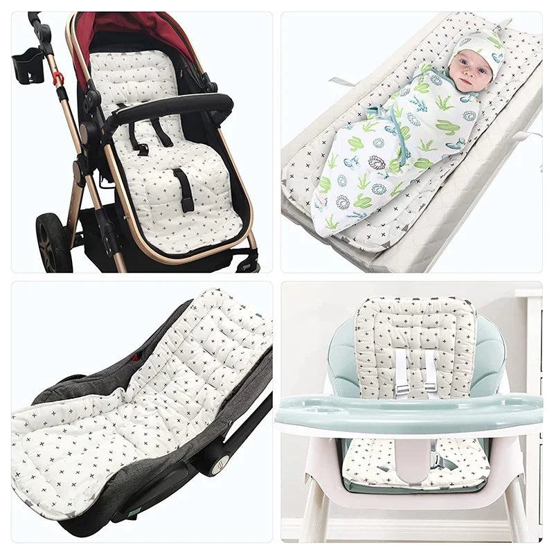 Comfortable Cotton Baby Stroller Pad Four Seasons General Soft Seat Cushion Child Cart Seat Mat Kids Pushchair Cushion For 0-27M - PST PS Tradings