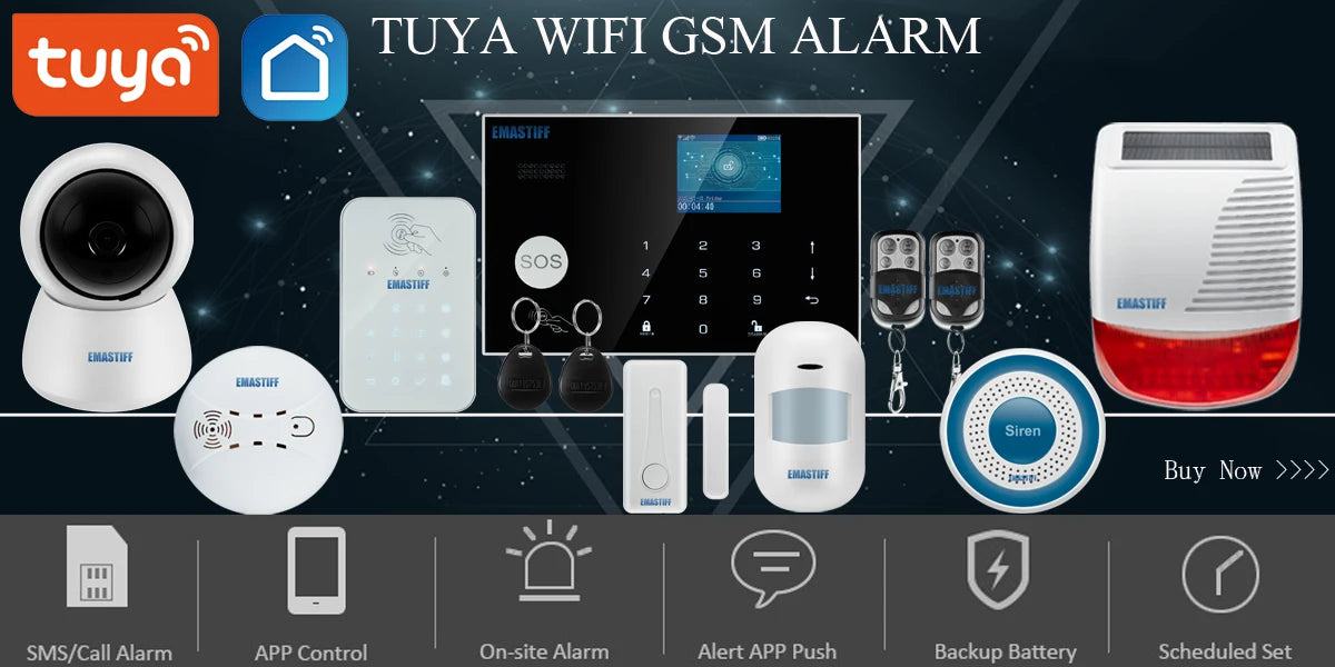 complete security accessories for the home family security GSM WIFI PSTN alarm system NEW Wireless Siren Fire Smoke Gas sensor - PST PS Tradings