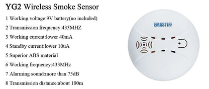 complete security accessories for the home family security GSM WIFI PSTN alarm system NEW Wireless Siren Fire Smoke Gas sensor - PST PS Tradings