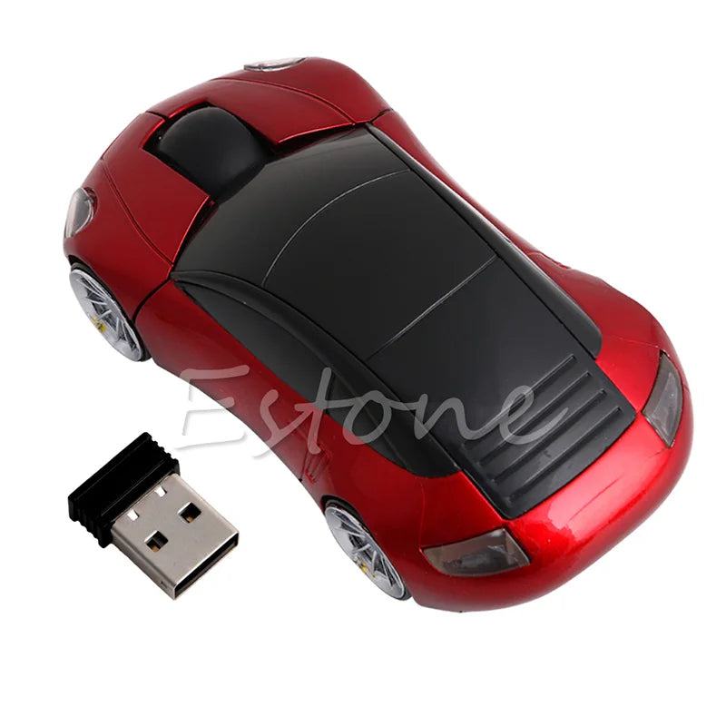 Computer Accessories 2.4GHz 3D Optical Wireless Mouse Mice Car Shape Receiver USB For PC Laptop - PST PS Tradings