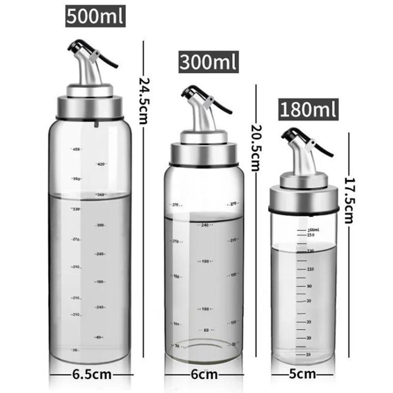 Cooking Seasoning Oil Bottle Sauce Bottle Glass Storage Bottles for Oil and Vinegar Creative Oil Dispenser For Kitchen Accessory - PST PS Tradings