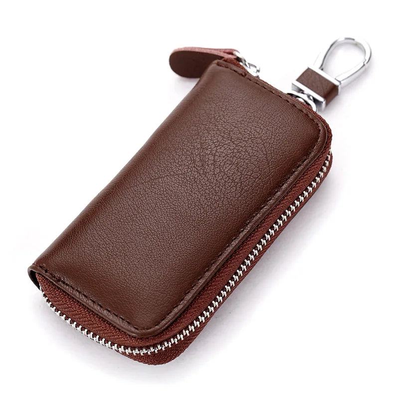 Cow Split Leather Men Women Key Holder House Keychain Bag Organizer Car Key Case Pouch Multifunctional Small Wallet Mini Purse - PST PS Tradings