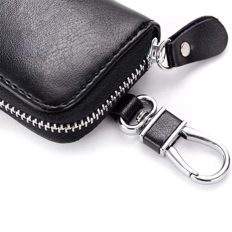 Cow Split Leather Men Women Key Holder House Keychain Bag Organizer Car Key Case Pouch Multifunctional Small Wallet Mini Purse - PST PS Tradings