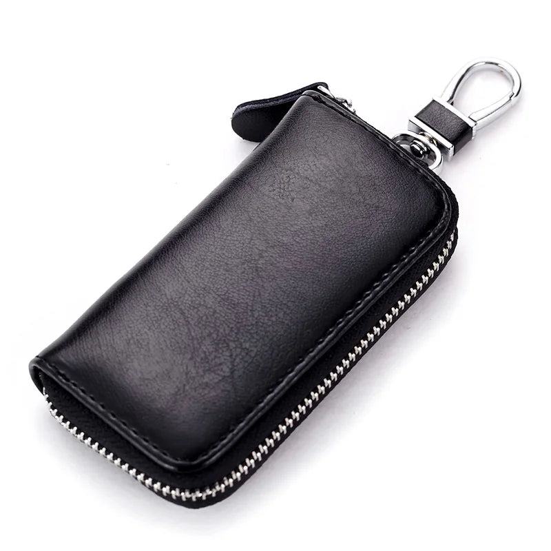 Cow Split Leather Men Women Key Holder House Keychain Bag Organizer Car Key Case Pouch Multifunctional Small Wallet Mini Purse - PST PS Tradings