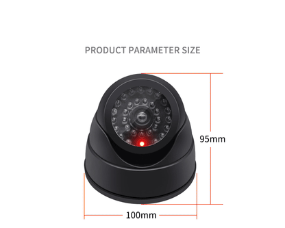 Creative Black Plastic Dome CCTV Dummy Camera Flashing Led Fake Camera Power Via AA Battery Surveillance Security System - PST PS Tradings