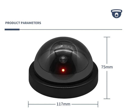 Creative Black Plastic Dome CCTV Dummy Camera Flashing Led Fake Camera Power Via AA Battery Surveillance Security System - PST PS Tradings