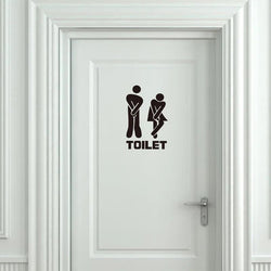 Creative Funny Toilet Wall/Door Stickers Bathroom Decoration Vinyl Home Decor Decals Waterproof Poster Wallpaper On The Wall - PST PS Tradings