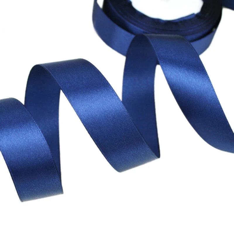 Deep Blue Satin Ribbon Wholesale Gift Wrapping Christmas ribbons - PST PS Tradings