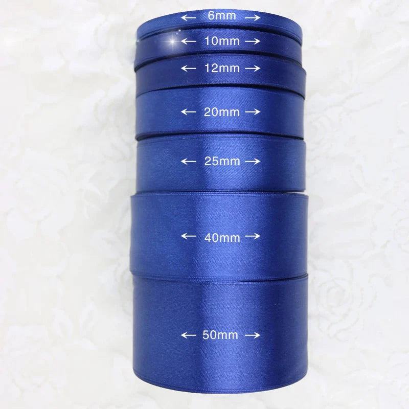 Deep Blue Satin Ribbon Wholesale Gift Wrapping Christmas ribbons - PST PS Tradings