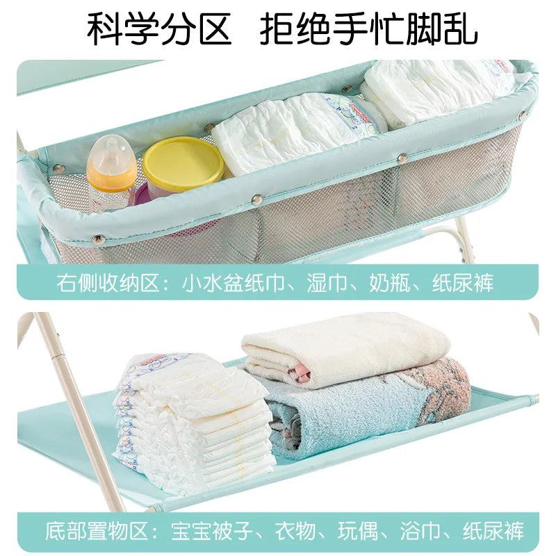 Diaper-Changing Table Baby Care Desk Portable Multifunctional Folding Newborn Baby Bath Diaper Changing Baby Care Table 기저귀 테이블 - PST PS Tradings