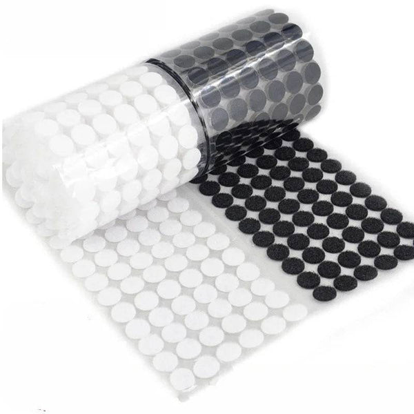 Dot Sticker Self Adhesive Fastener Tape Dots 10/15/20/25/30mm Strong Glue  Sticker Disc White Black Round Coin Hook Loop Tape - Property & Safety Tradings