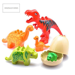 Education Assembly Big Building Blocks Jurassic Dinosaur Model Supplement Accessories Compatible Duploes Child Durable Toys Gift