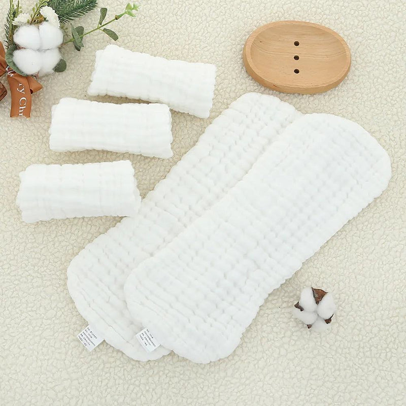 Elinfant 10 layers cotton 5/10pcs cloth diaper nappy insert absorbent with strecthy size 35x13.5cm and 49x17cm diaper insert - PST PS Tradings