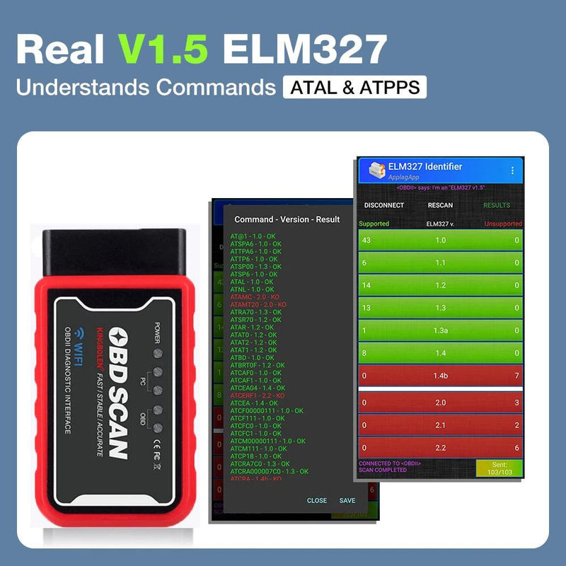 ELM327 V1.5 Car Code Reader BT WiFi ELM 327 PIC18F25K80 Chip OBDII Diagnostic Tool For iPhone/Android PK ICAR2 OBDSCAN Scanner - PST PS Tradings