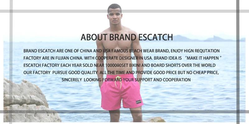 ESCATCH Man Swimwear Swim Shorts Trunks Beach Board Shorts Swimming Pants Swimsuits Mens Running Sports Surffing Shorts - PST PS Tradings