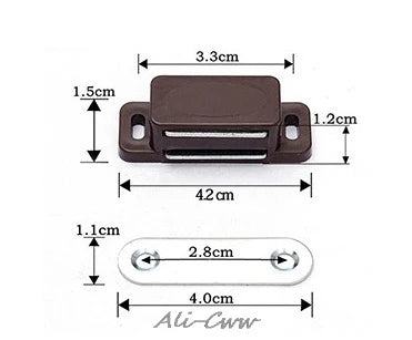 Fashion 10Pcs Small Magnetic Door Catches Kitchen Cupboard Wardrobe Cabinet Latch Catch - PST PS Tradings