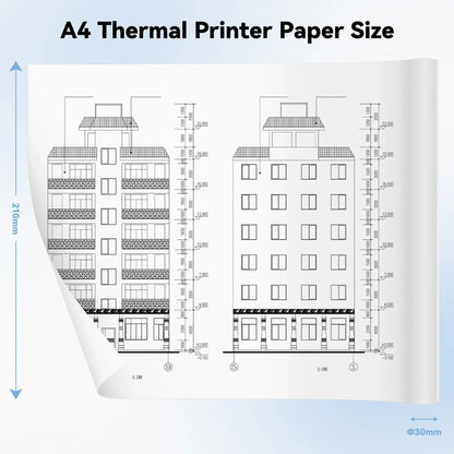 Folded Printing A4 Thermal Printer Paper Roll Printer For A40 Quick Dry Thermal Paper For Photo Picture PDF Print Transfer Paper - PST PS Tradings