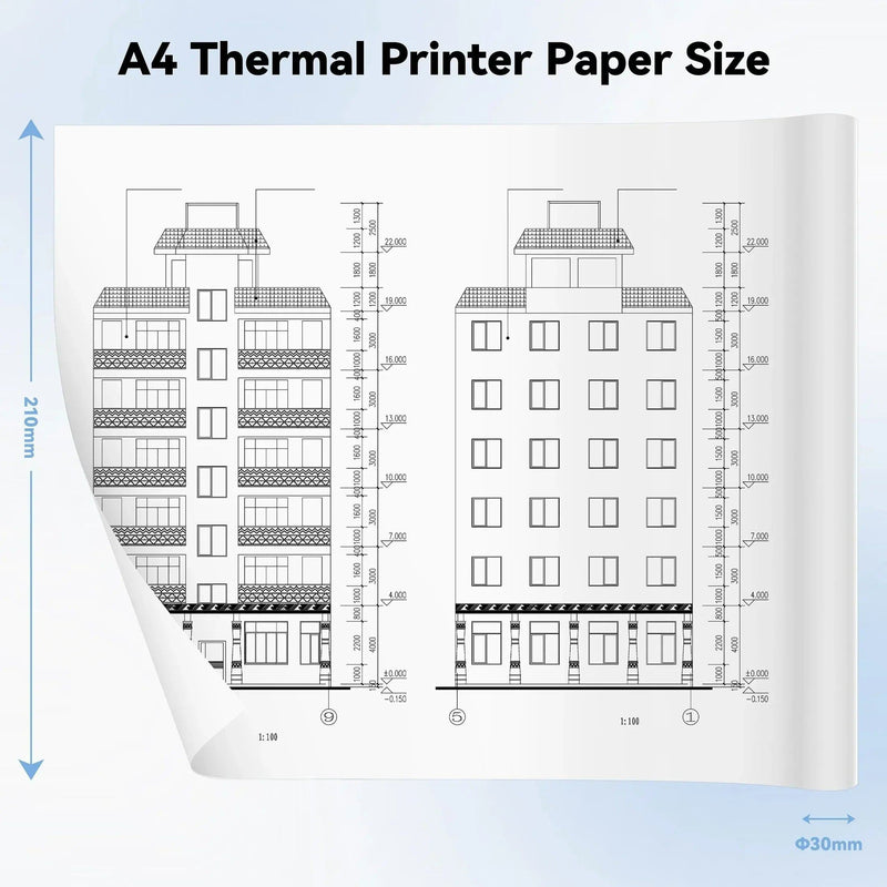 Folded Printing A4 Thermal Printer Paper Roll Printer For A40 Quick Dry Thermal Paper For Photo Picture PDF Print Transfer Paper - PST PS Tradings