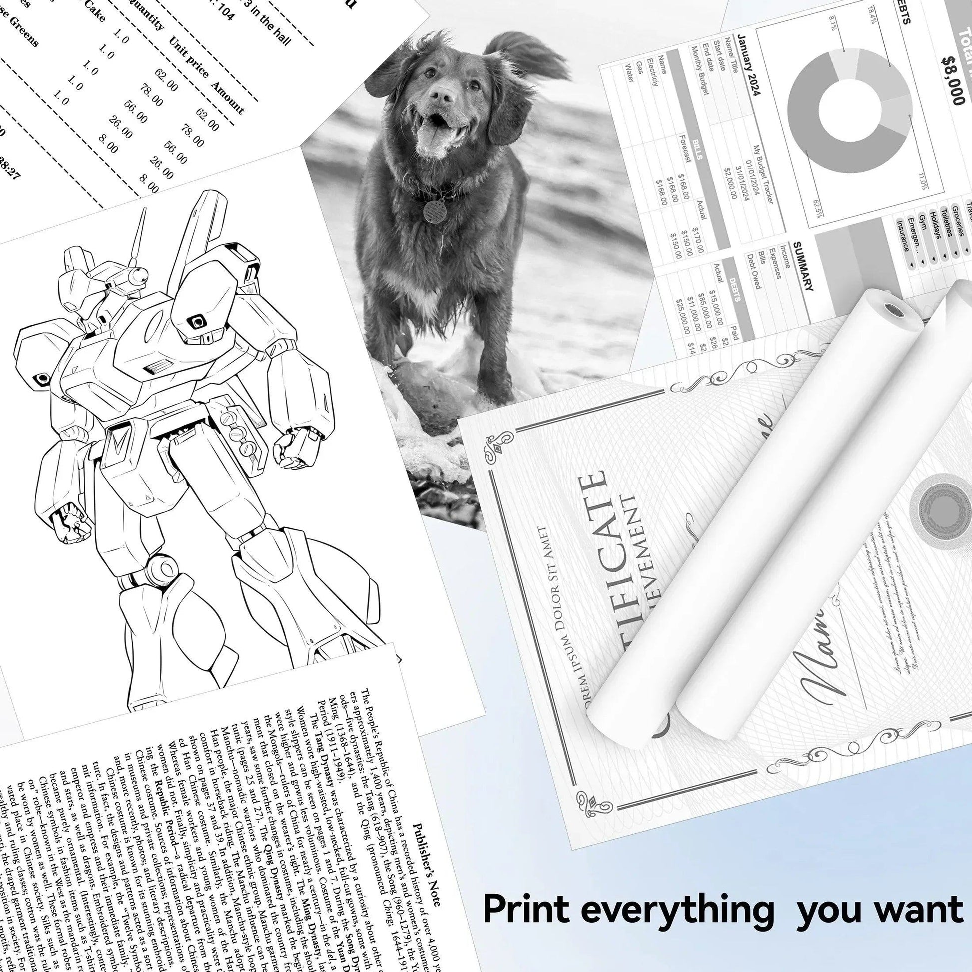 Folded Printing A4 Thermal Printer Paper Roll Printer For A40 Quick Dry Thermal Paper For Photo Picture PDF Print Transfer Paper - PST PS Tradings