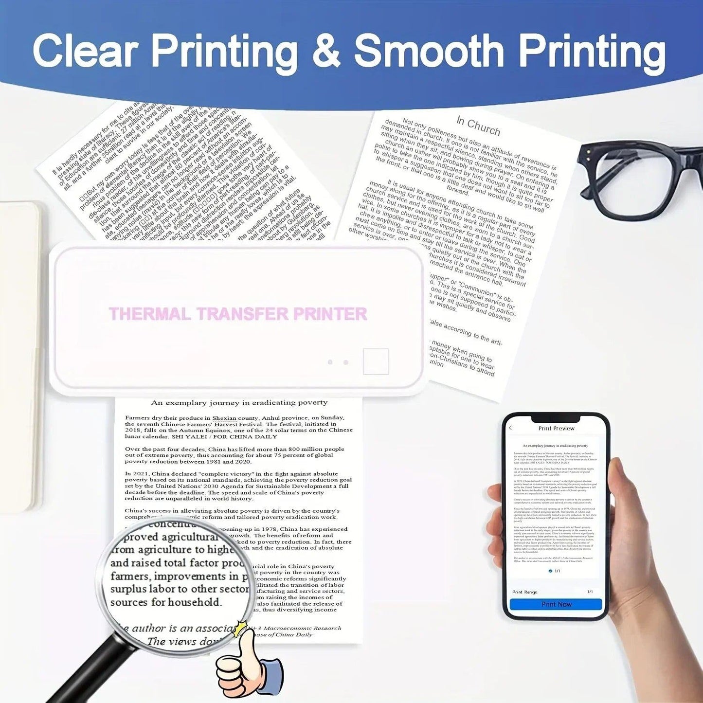 Folded Printing A4 Thermal Printer Paper Roll Printer For A40 Quick Dry Thermal Paper For Photo Picture PDF Print Transfer Paper - PST PS Tradings