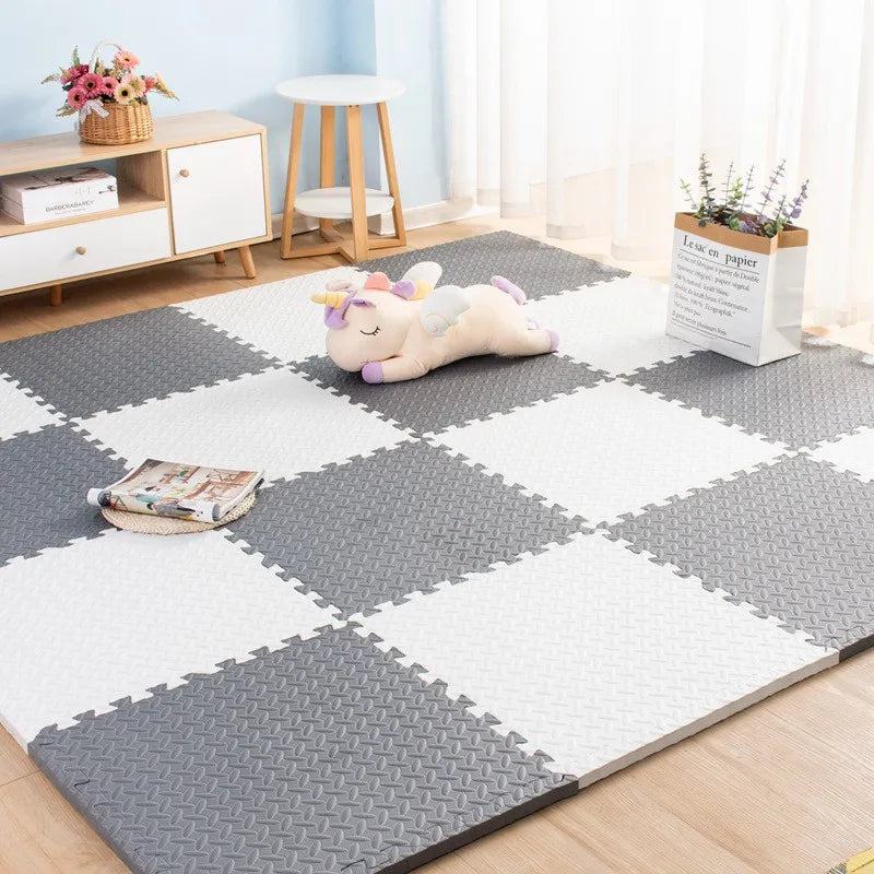 Foot Mat 60x60cm Floor Noise Mat 8PCS Thick 2.5cm Tatame Baby Play Mat Activities Mat for Baby Folding Carpet Game Puzzle Mat - PST PS Tradings