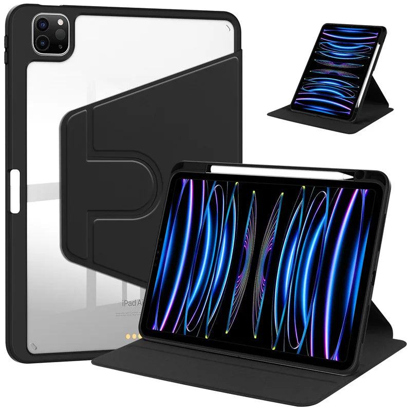 For iPad 10.2 7th 8th 9th Case iPad 10th Generation Rotation Cover for iPad Pro 12.9" 13" Air 11" 2024 2 3 4 5 9.7 5th 6th Funda - PST PS Tradings