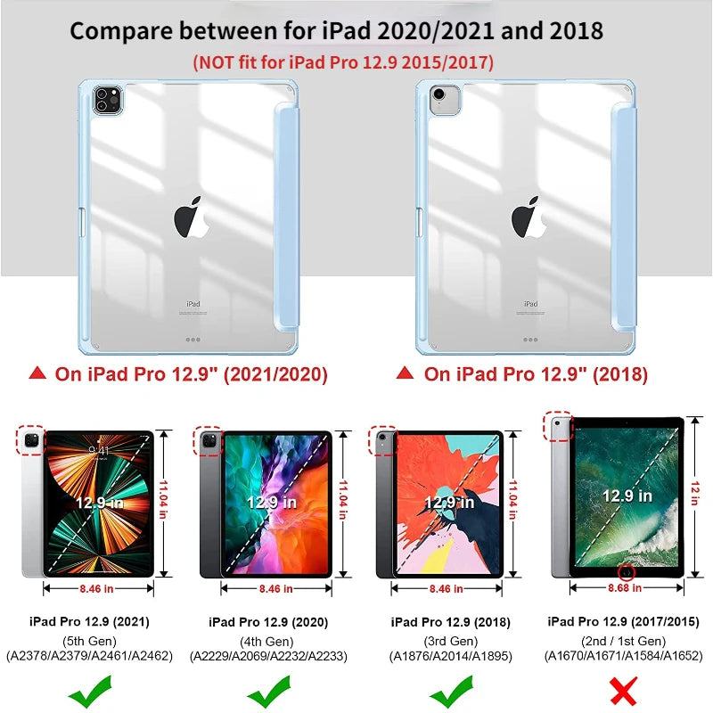 For iPad Case 10.2 9th 8th 7th 10 10th Generation Pro 11 13 2024 12.9 2022 Cover Pencil Holder Funda For iPad Air 5 4 10.9 Cases - PST PS Tradings