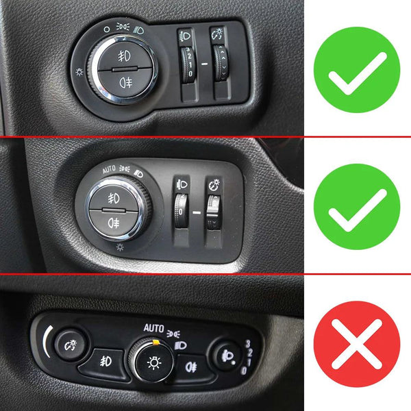 For Opel Corsa E F Insignia A Mokka Astra J K Zafira C GTC OPC Adam Meriva Car Headlight Switch Decoration Ring Knob Trim Cover - PST PS Tradings