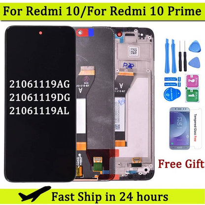 For Xiaomi Redmi 10 LCD Display Touch Panel Screen Digitizer Assembly Pantalla For Redmi 10 2022 21061119AG LCD Frame - Property & Safety Tradings