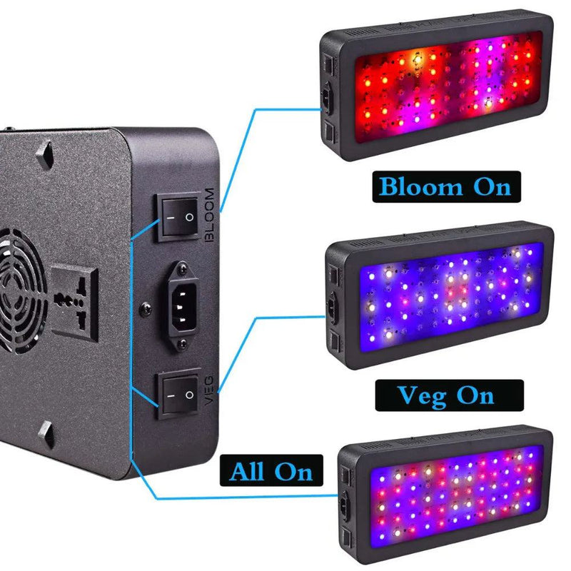 Full Spectrum 300/600/800/1000/1200/2000W LED Plant Grow Light 410-730nm For Indoor Plant Flower Greenhouse Garden Grow Tent Box