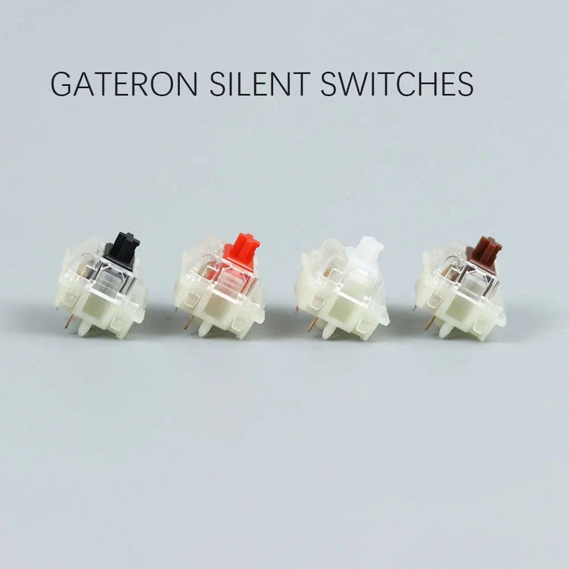 Gateron silent switch Black Red clear 5pin  transparent tops for mechaniacl keyboard Compatible with MX switch - PST PS Tradings