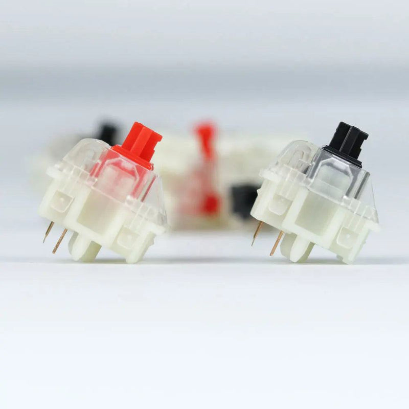 Gateron silent switch Black Red clear 5pin  transparent tops for mechaniacl keyboard Compatible with MX switch - PST PS Tradings