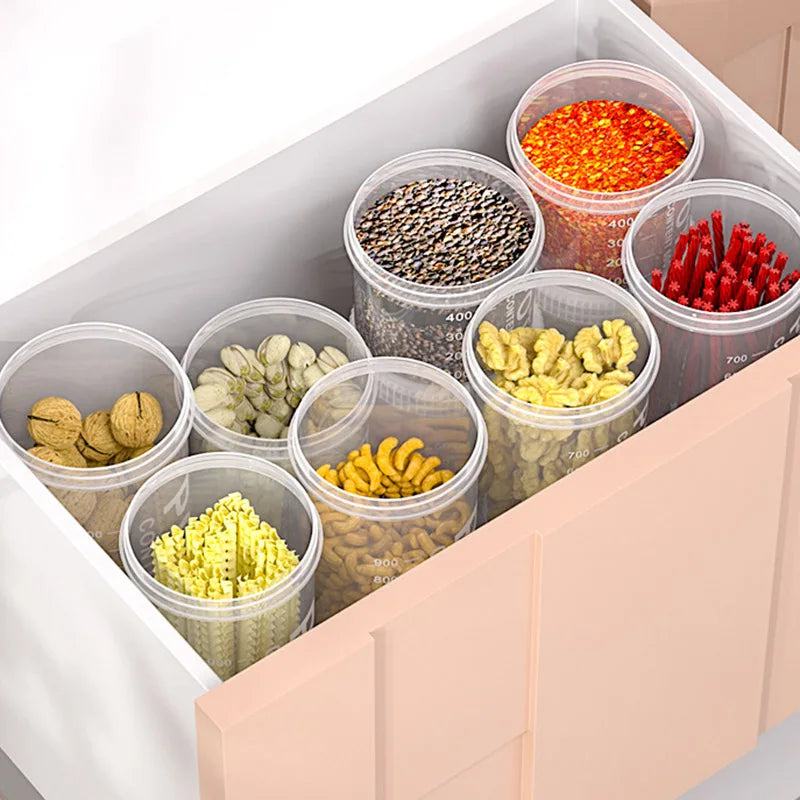 Grain Storage Box Coffee Beans Pasta Storage Tank Moisture-Proof Cereal Dispenser Transparent Snacks Jar Kitchen Food Seal Box - PST PS Tradings