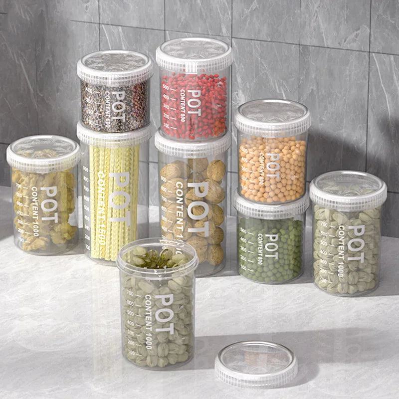 Grain Storage Box Coffee Beans Pasta Storage Tank Moisture-Proof Cereal Dispenser Transparent Snacks Jar Kitchen Food Seal Box - PST PS Tradings