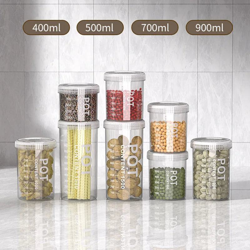 Grain Storage Box Coffee Beans Pasta Storage Tank Moisture-Proof Cereal Dispenser Transparent Snacks Jar Kitchen Food Seal Box - PST PS Tradings