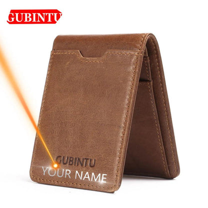 Gubintu Thin Genuine Leather Men Wallets Card Holder Multifunctional Slim Brand Men Purse Business High Quality Men Wallets - PST PS Tradings