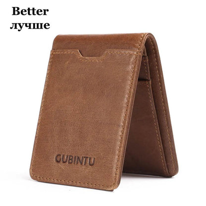 Gubintu Thin Genuine Leather Men Wallets Card Holder Multifunctional Slim Brand Men Purse Business High Quality Men Wallets - PST PS Tradings