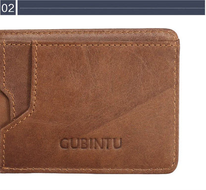 Gubintu Thin Genuine Leather Men Wallets Card Holder Multifunctional Slim Brand Men Purse Business High Quality Men Wallets - PST PS Tradings