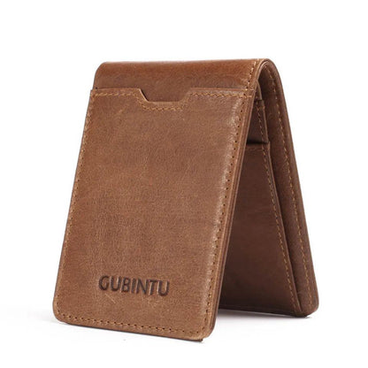 Gubintu Thin Genuine Leather Men Wallets Card Holder Multifunctional Slim Brand Men Purse Business High Quality Men Wallets - PST PS Tradings