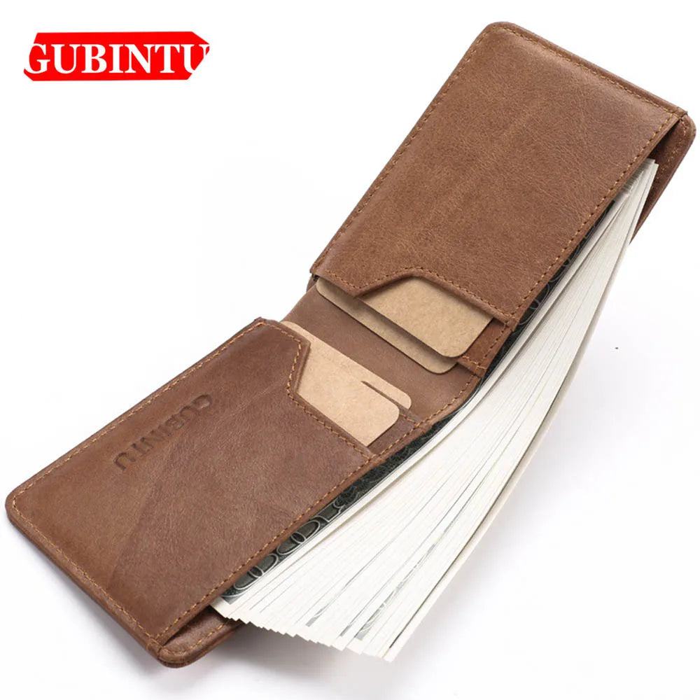 Gubintu Thin Genuine Leather Men Wallets Card Holder Multifunctional Slim Brand Men Purse Business High Quality Men Wallets - PST PS Tradings