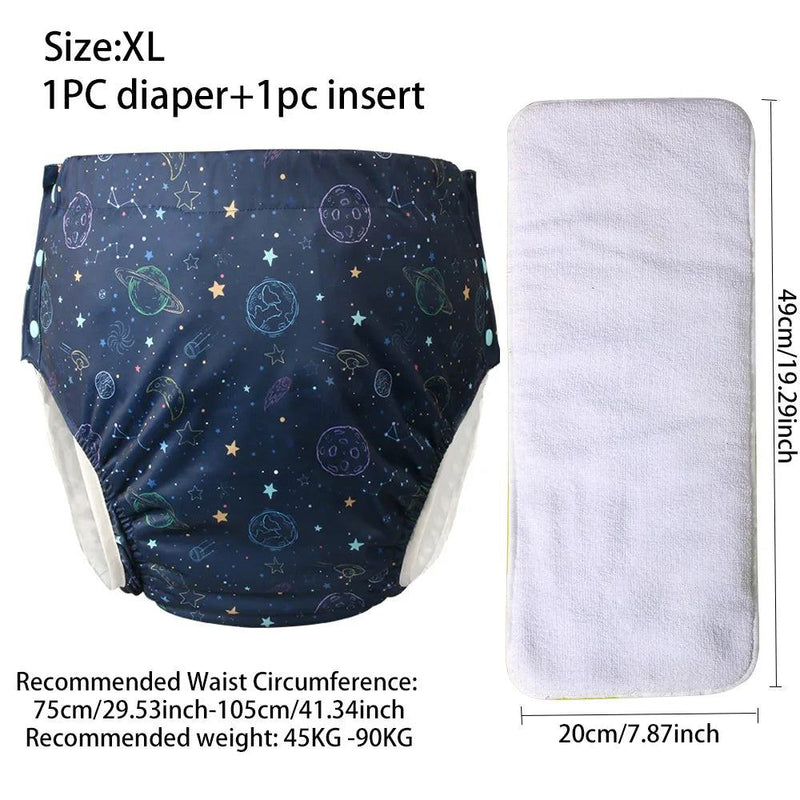 Ice Silk Adult Cloth Disaper Waterproof Old Man's Diaper Pants Reusable Diapers Trouser Pocket Anti-leak Breathable Nappy Pads - PST PS Tradings