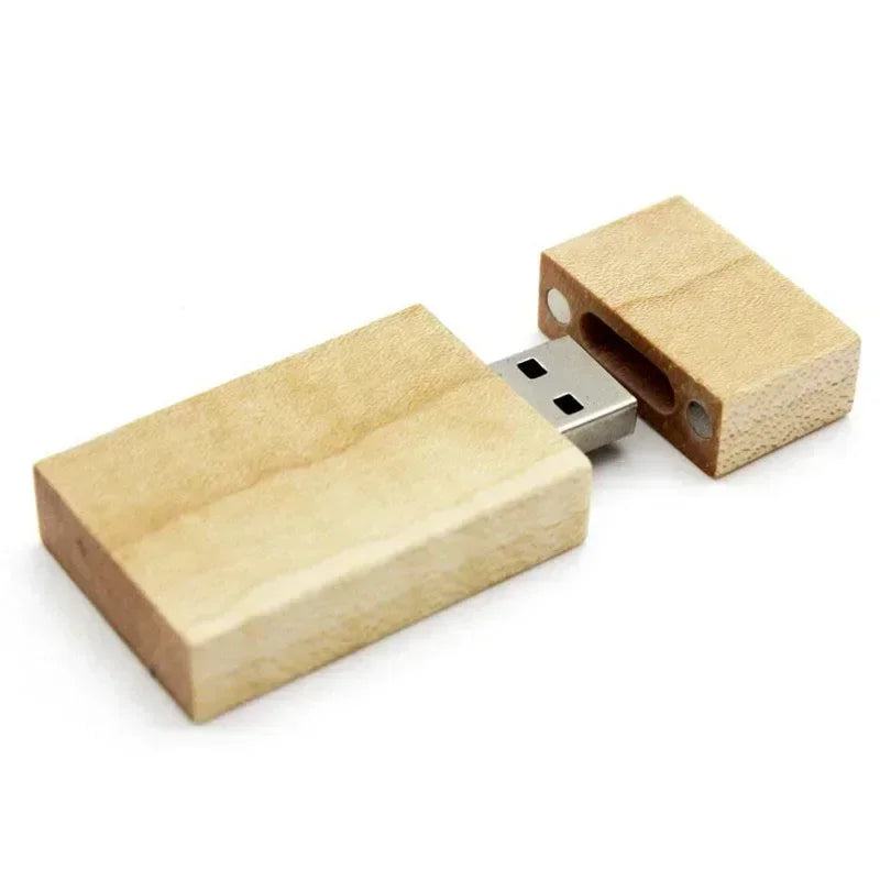 JASTER (1 PCS Free LOGO) Photo Unique Album Walnut Wood USB+Box Pendrive USB Flash Drive 8GB 16GB 32GB 64GB 128GB Photography - PST PS Tradings