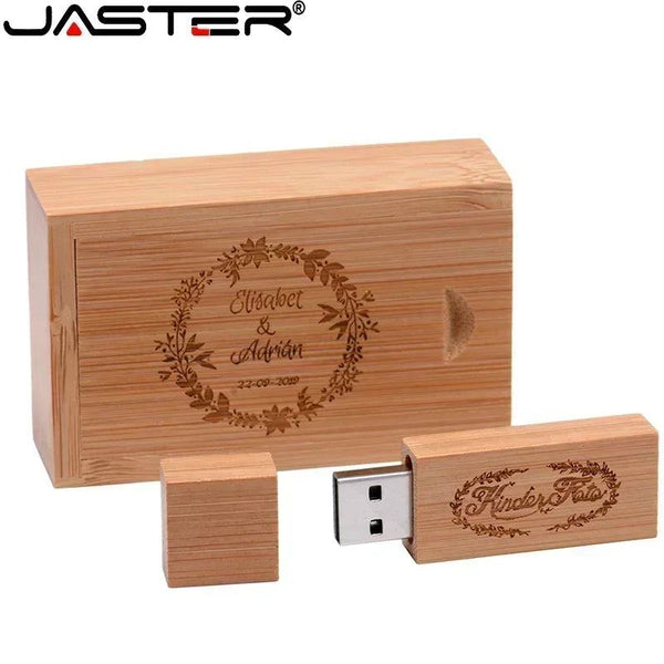 JASTER Customized Wooden Usb Flash Drive Customer LOGO Pendrive 8GB 16GB 32GB U Disk Memory Stick PHOTOGRAPHY Wedding Gifts - PST PS Tradings