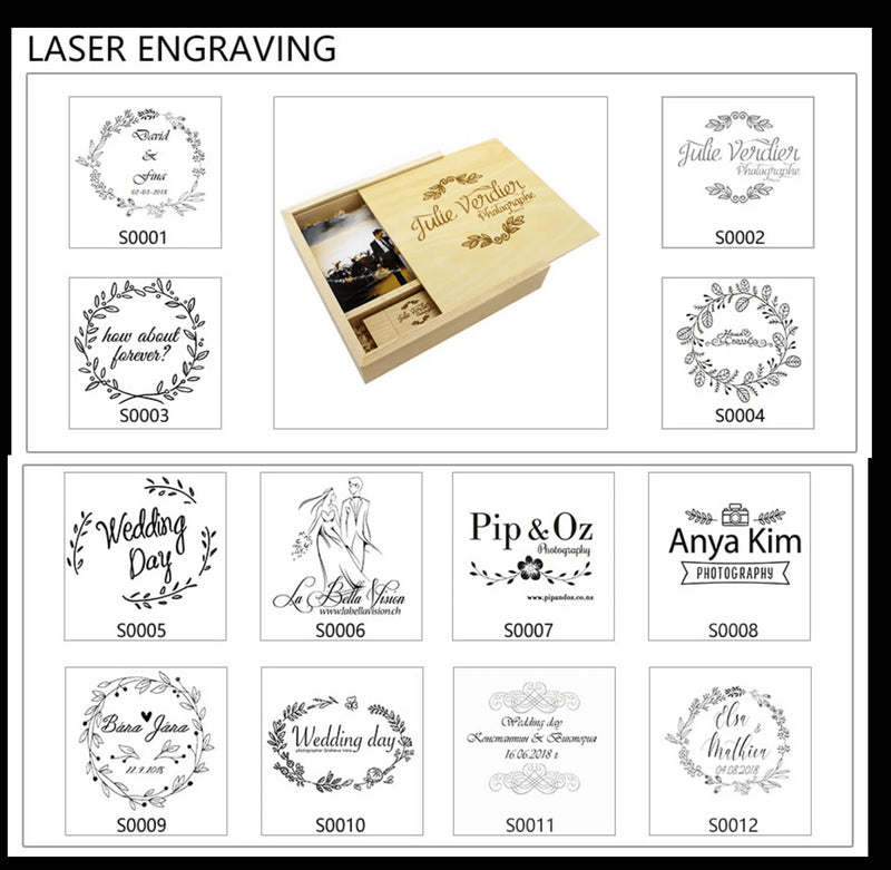 JASTER Customized Wooden Usb Flash Drive Customer LOGO Pendrive 8GB 16GB 32GB U Disk Memory Stick PHOTOGRAPHY Wedding Gifts - PST PS Tradings