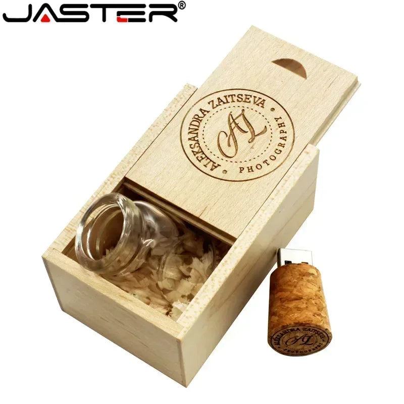 JASTER Glass Drift Bottle With Cork USB Flash Drive (Transparent) Pendrive 4GB 8GB 16GB 32GB 64GB 128GB Fashion Current Gift - PST PS Tradings