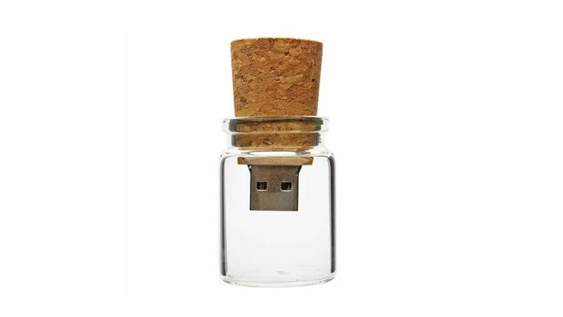 JASTER Glass Drift Bottle With Cork USB Flash Drive (Transparent) Pendrive 4GB 8GB 16GB 32GB 64GB 128GB Fashion Current Gift - PST PS Tradings