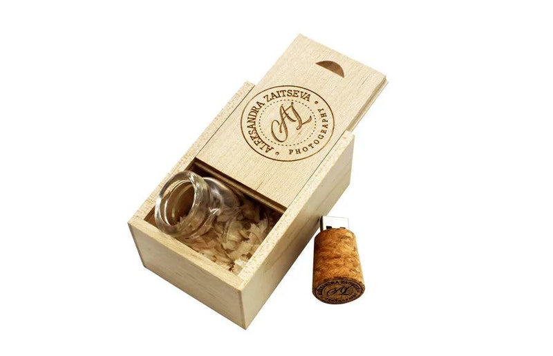 JASTER Glass Drift Bottle With Cork USB Flash Drive (Transparent) Pendrive 4GB 8GB 16GB 32GB 64GB 128GB Fashion Current Gift - PST PS Tradings