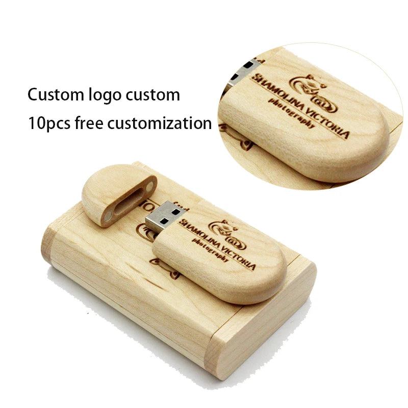 JASTER High Quality Wooden Logo Engrave Wood USB Flash Drive 4GB 8GB 16GB 32GB 64GB wedding Gift Flash Memory Card Pen Drive - PST PS Tradings